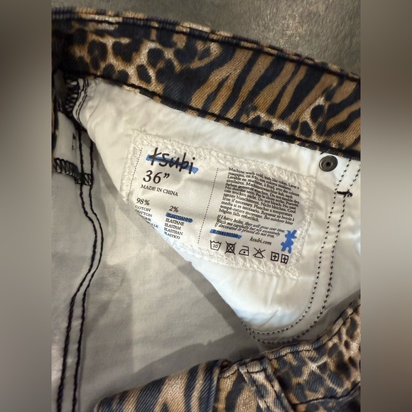 NWT KSUBI Men’s Chitch Zoo Leopard Animal Print Jeans‎ Sz 36 $330 - Picture 8 of 14